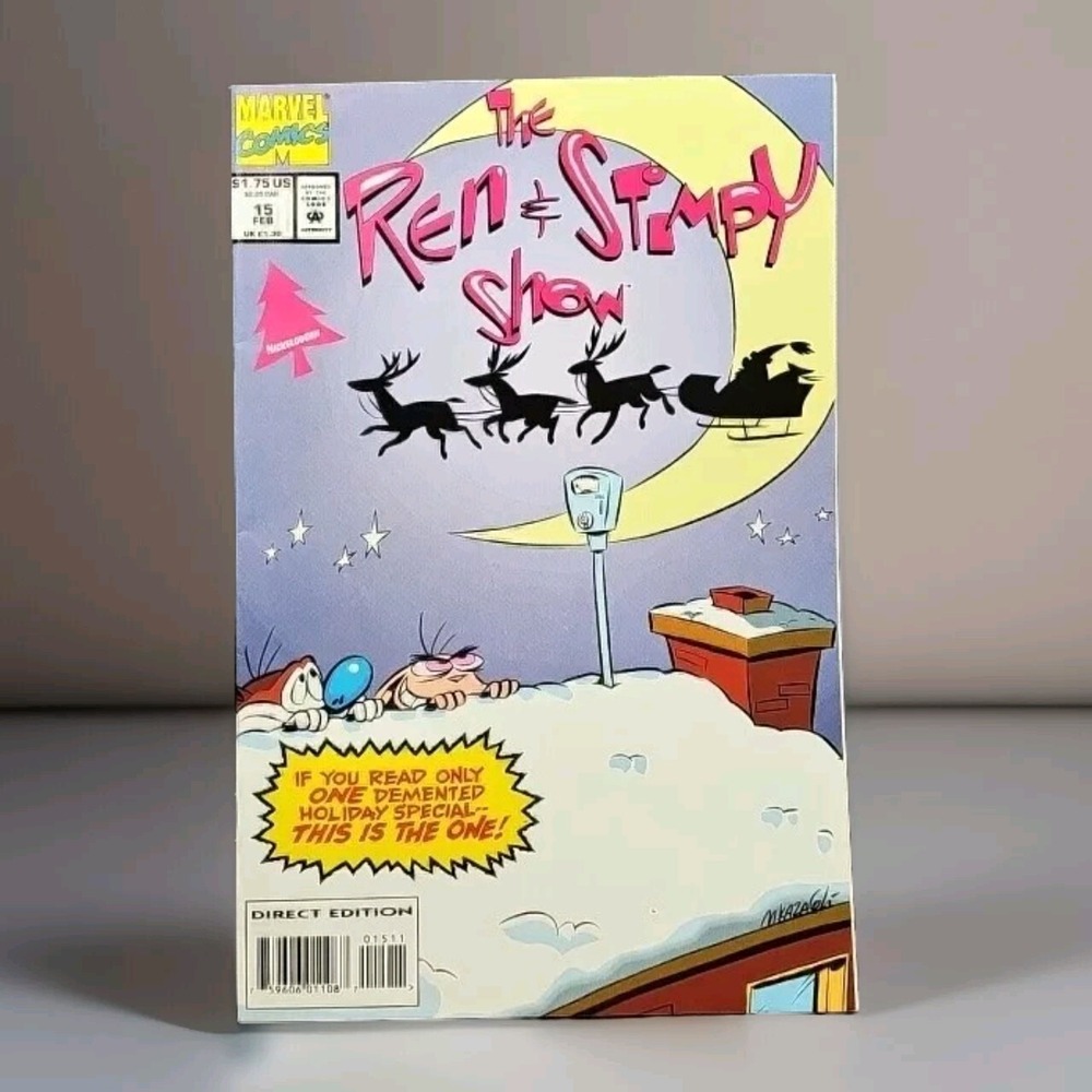 Ren & Stimpy Show 15 Marvel 1994 Comic VTG HTF NM Variant Holiday Special‎
